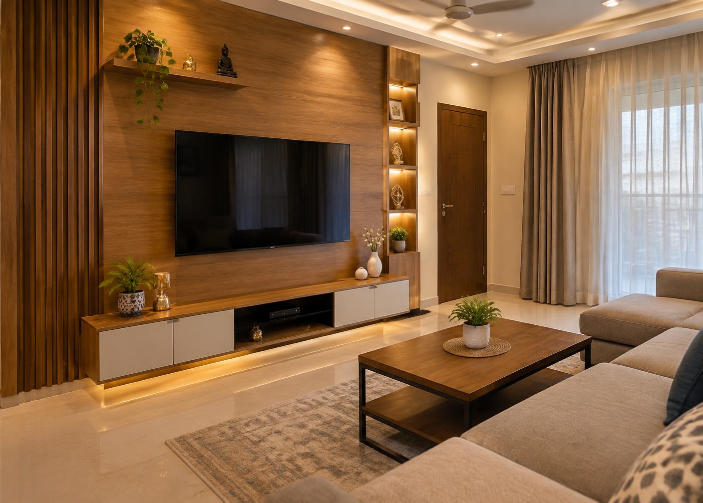 Living Rooms interior finished with materials from Plywood Point